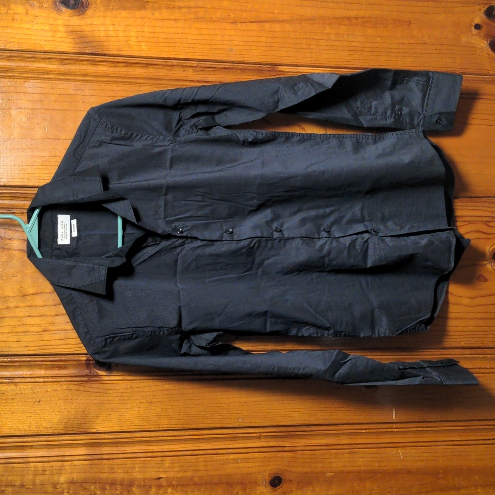 Zara Man men's medium black dress shirt